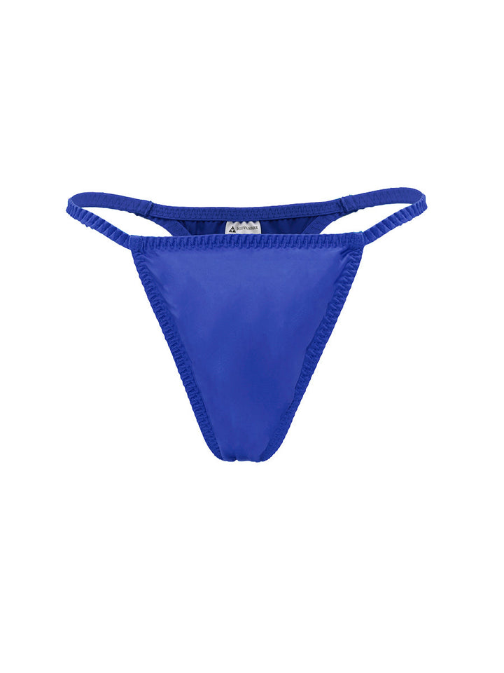 Body Aware Daydream Thong in royal blue – men's shimmering charmeuse underwear thong