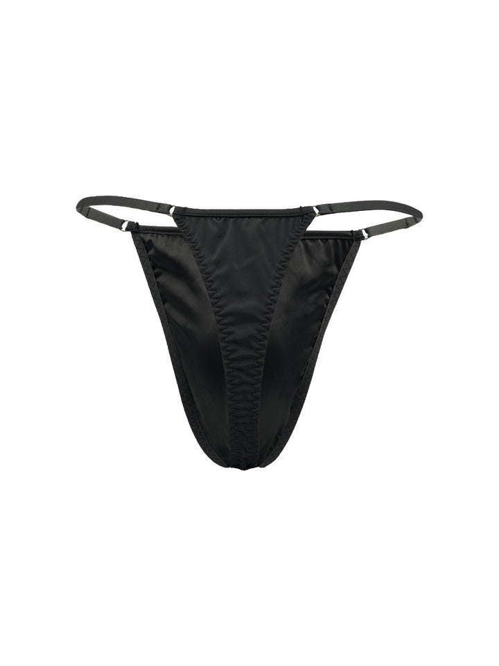 Body Aware Daydream String Thong in black – men's o-ring adjustable string thong
