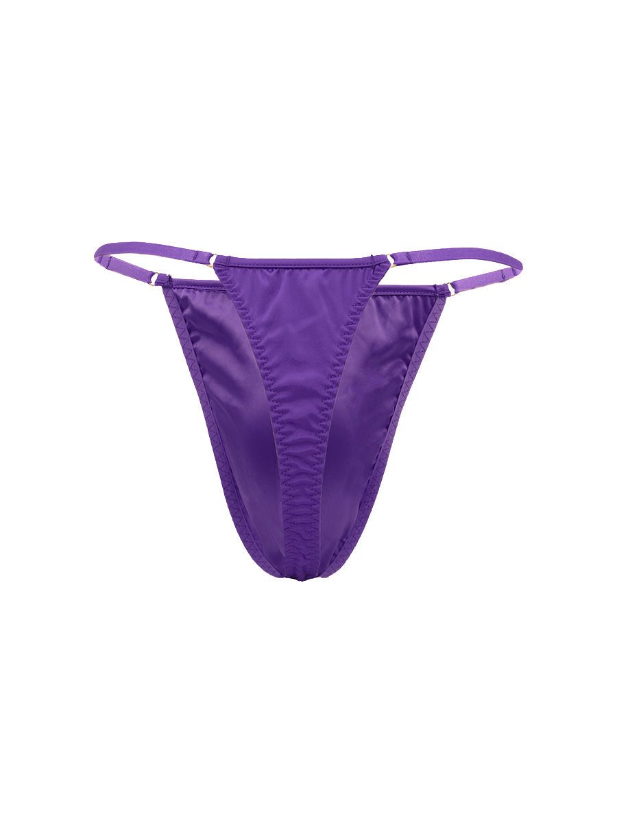Body Aware Daydream String Thong in purple – men's o-ring adjustable string thong