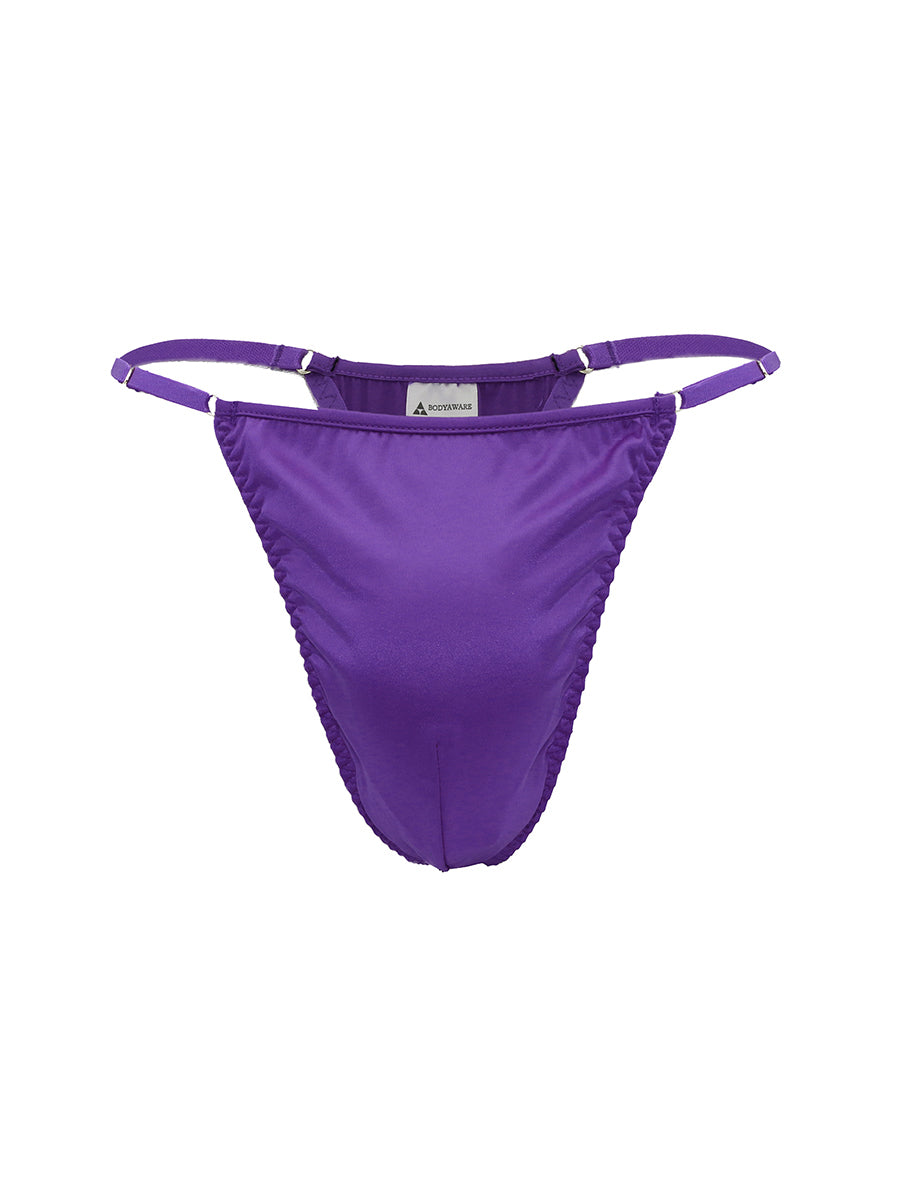Body Aware Daydream String Thong in purple – men's o-ring adjustable string thong