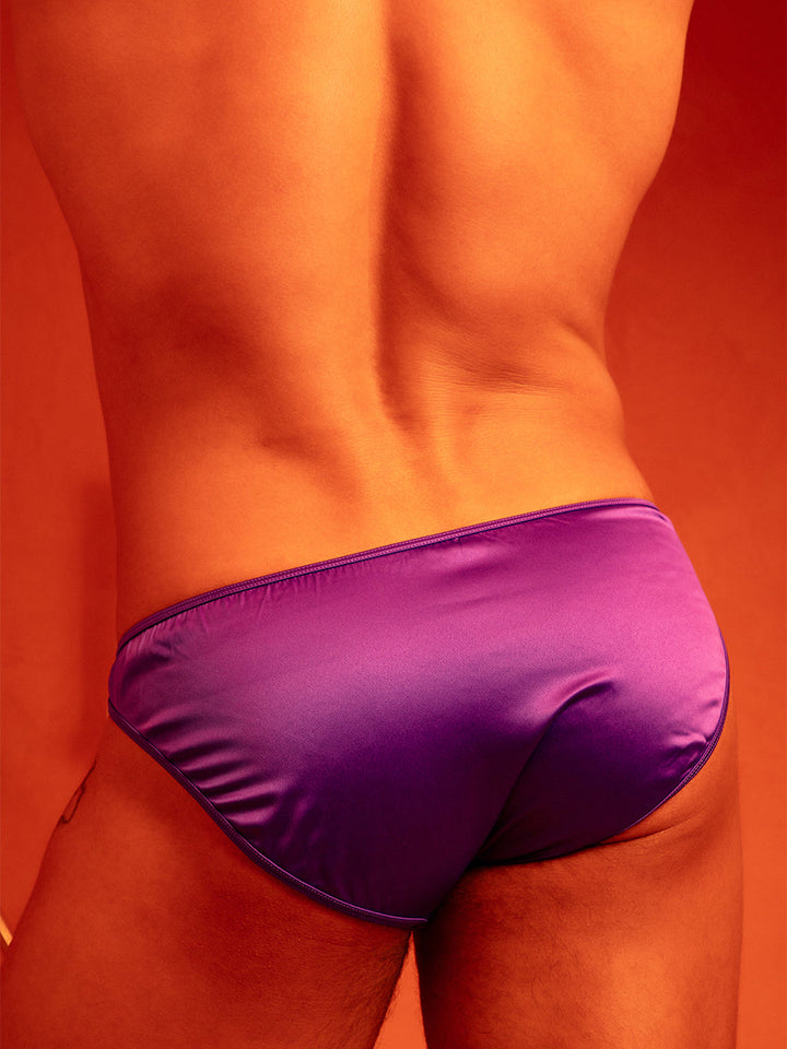 Body Aware Daydream Brief in purple – men's silky seamless lightweight underwear brief