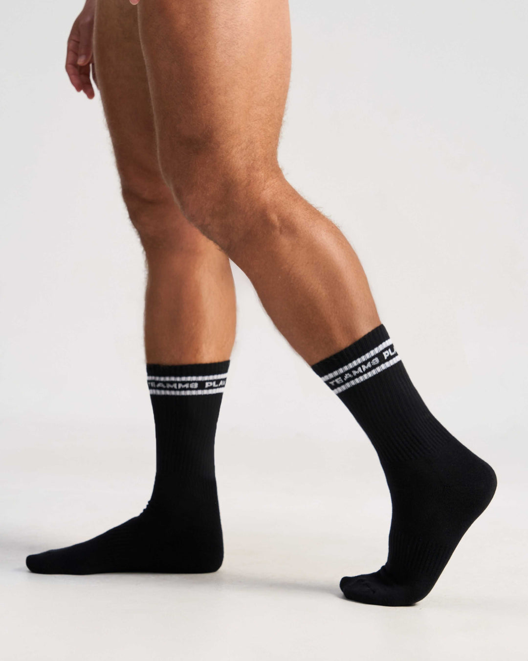 TEAMM8 Locker Room Crew Socks Jet Black Athletic