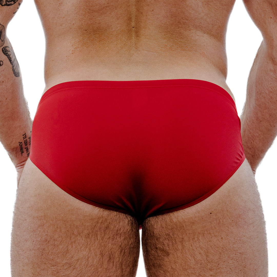 THK MonoChromatica Maroon - Men’s Low-Rise Swim Brief