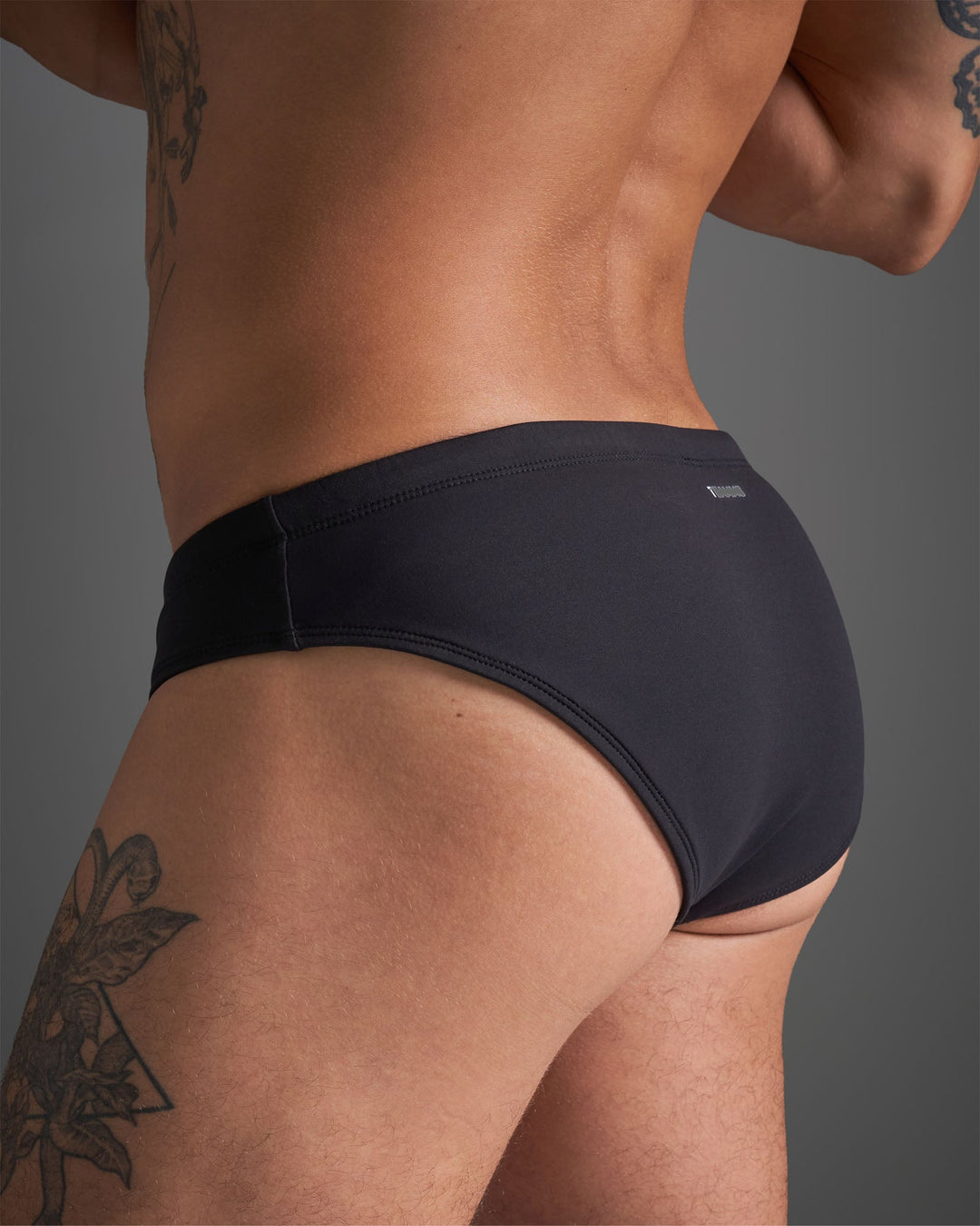 TEAMM8 Standard Swim Brief Black – men's classic low-rise swim brief in black