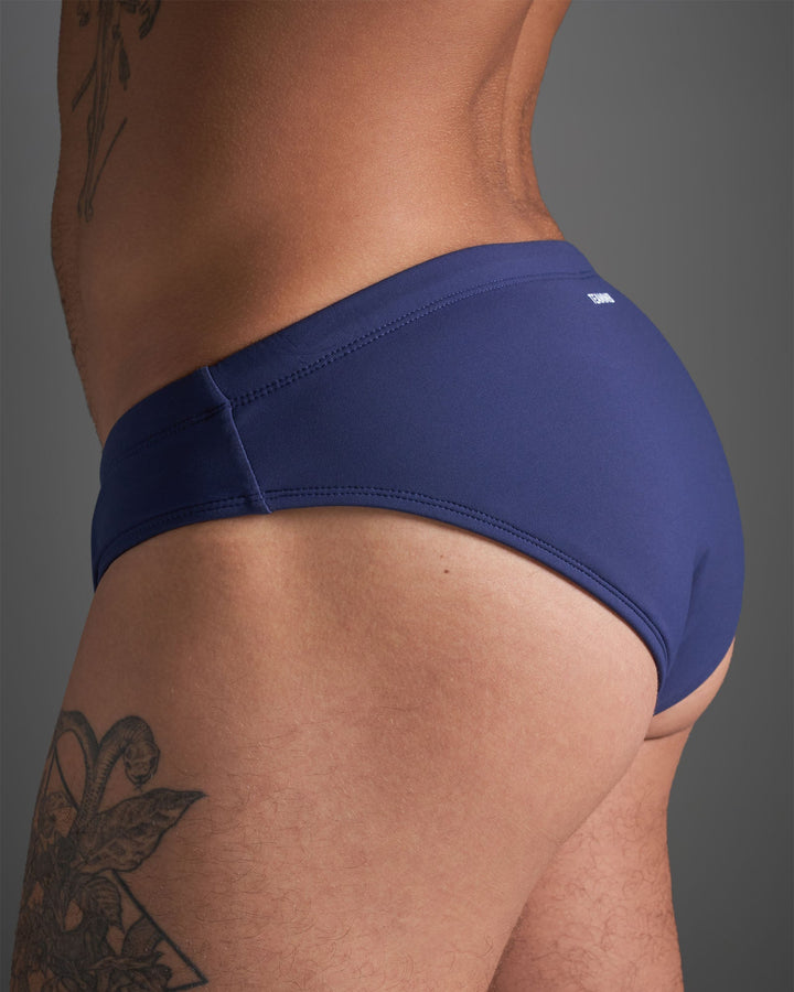 TEAMM8 Standard Swim Brief Navy – men's low-rise swim brief swimwear in navy blue