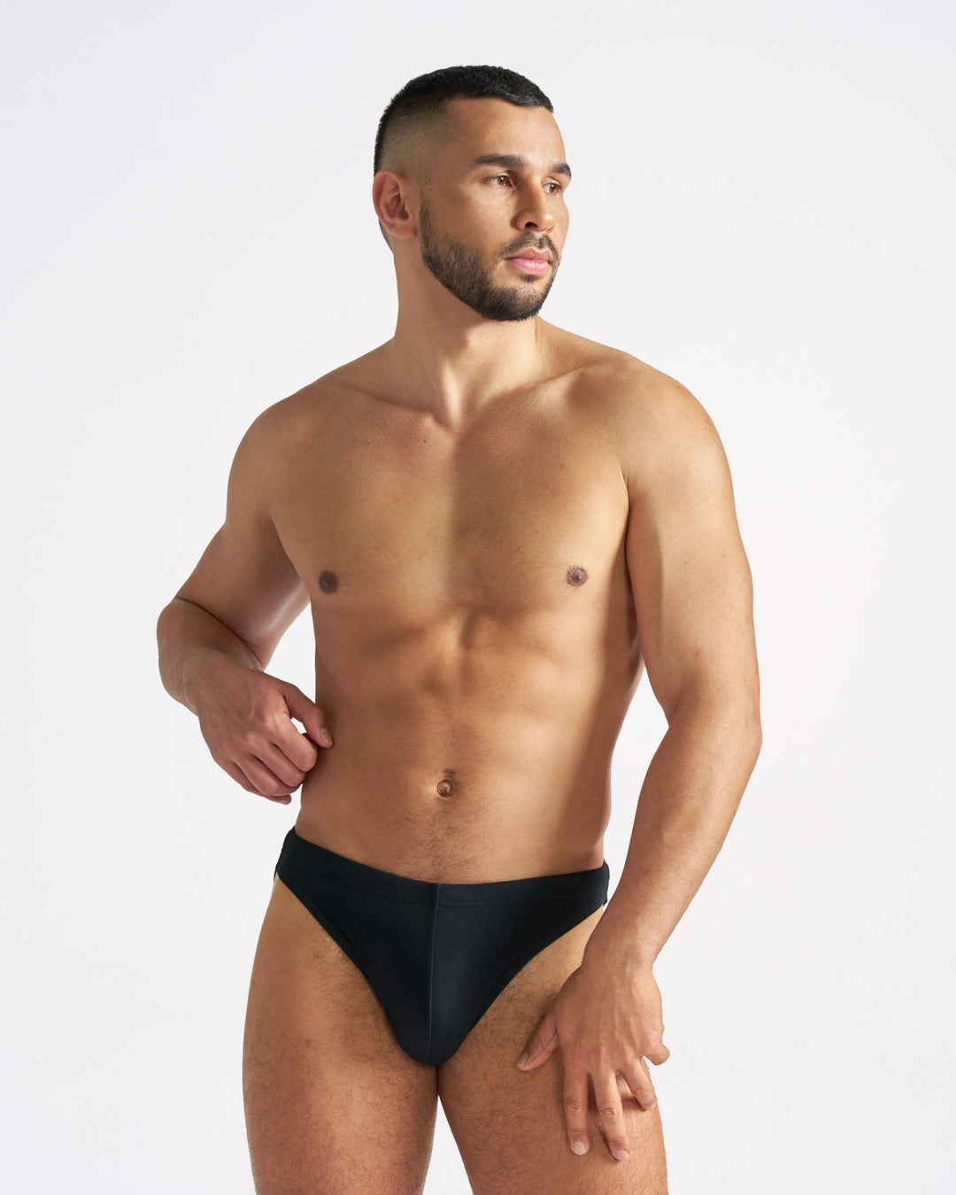 TEAMM8 Arena Bikini Swim Brief — Black Men's High Hip Swimwear