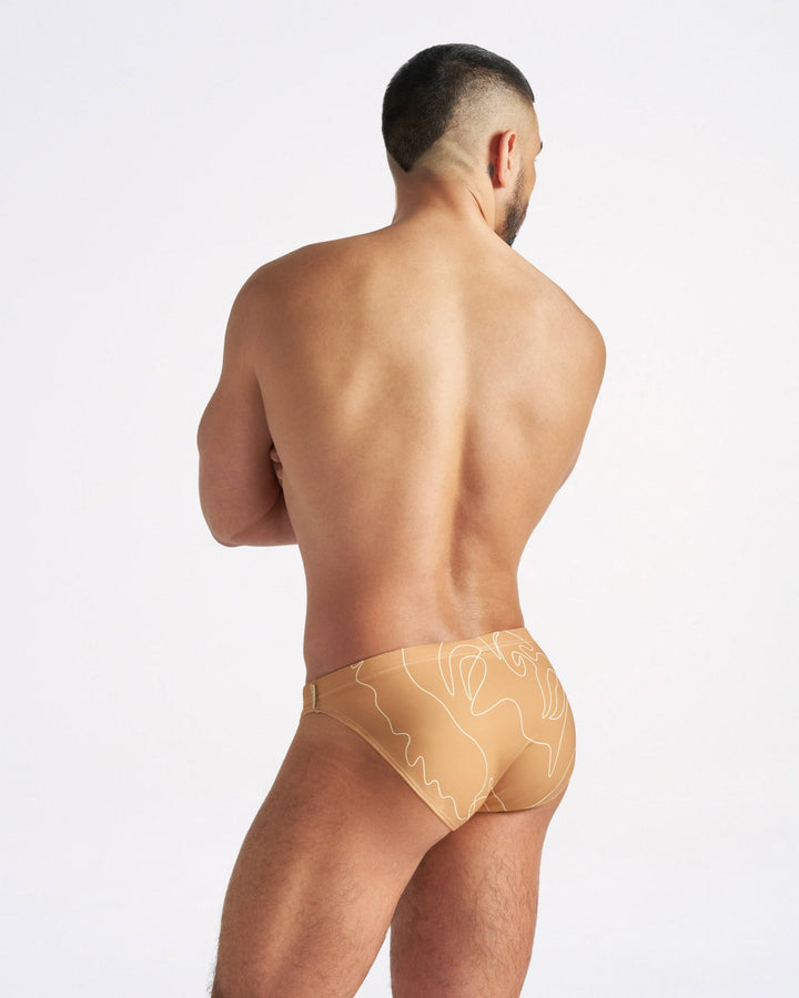 TEAMM8 Kouros Bikini Swim Brief — Dune Men's High Hip Swimwear