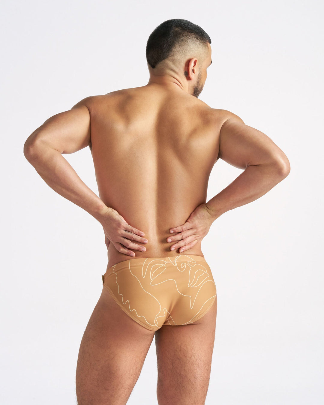 TEAMM8 Kouros Bikini Swim Brief — Dune Men's High Hip Swimwear