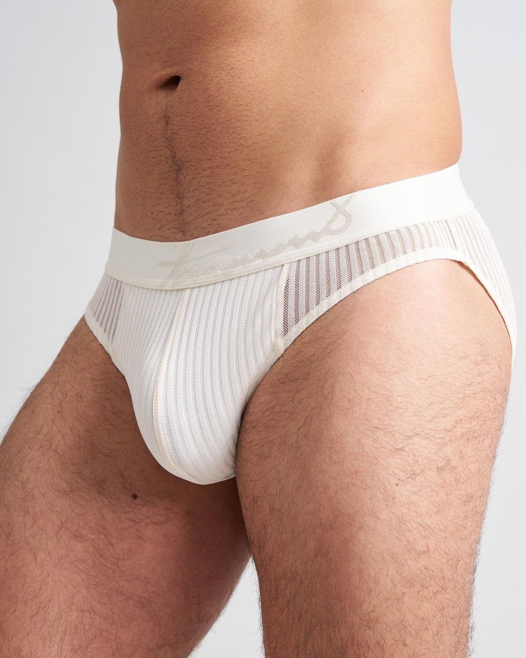 TEAMM8 Casanova Brief Vanilla Sheer Mesh