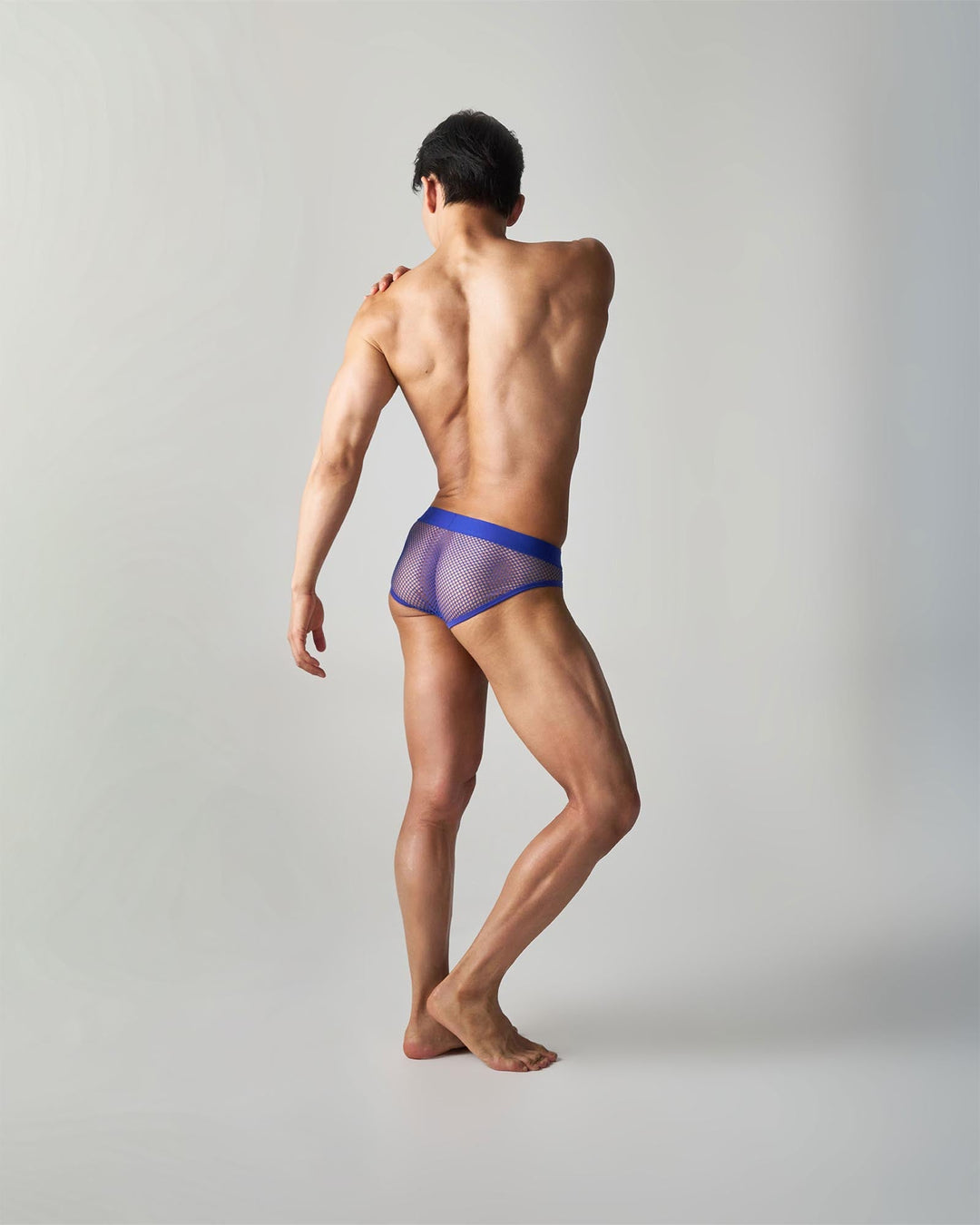 TEAMM8 Edge Net Brief - Ultramarine | Sheer Back Mesh Low-Rise Men's Briefs