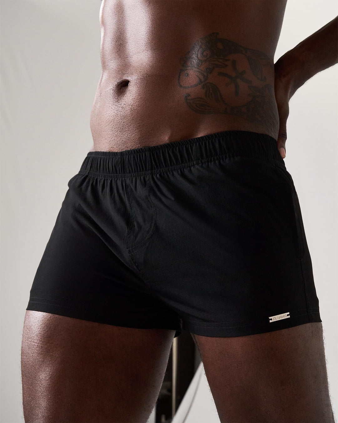 TEAMM8 Statement Swim Short - Black | Sexy Low-Rise Men's Swim Shorts