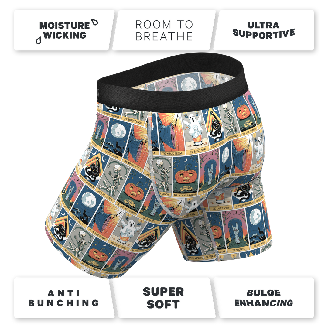 Shinesty "The Taboo" Tarot Cards Long Leg Ball Hammock® Pouch Boxer Briefs w/ Fly