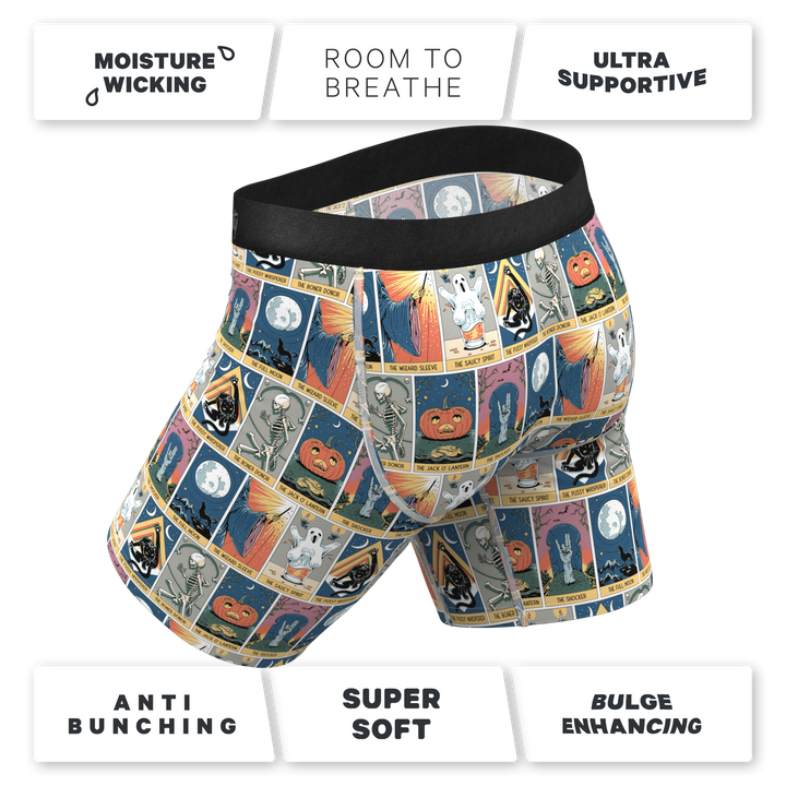 Shinesty "The Taboo" Tarot Cards Long Leg Ball Hammock® Pouch Boxer Briefs w/ Fly