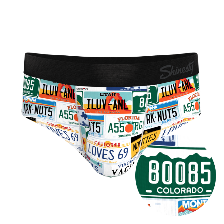 Shinesty "DMV Catastrophe" License Plate Ball Hammock® Briefs