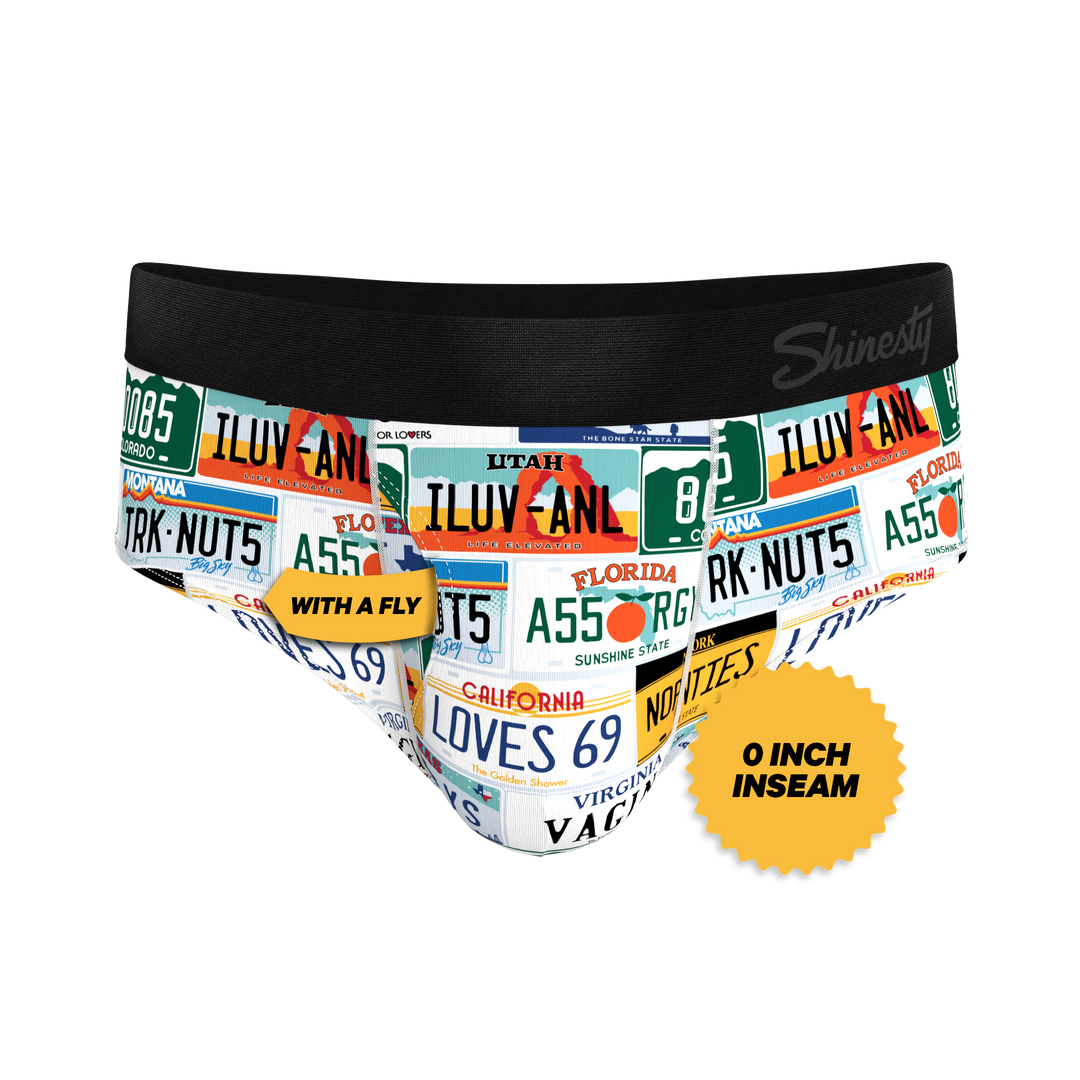 Shinesty "DMV Catastrophe" License Plate Ball Hammock® Briefs