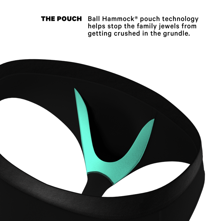 The Threat Level Midnight Black Briefs | Ball Hammock® Pouch Underwear