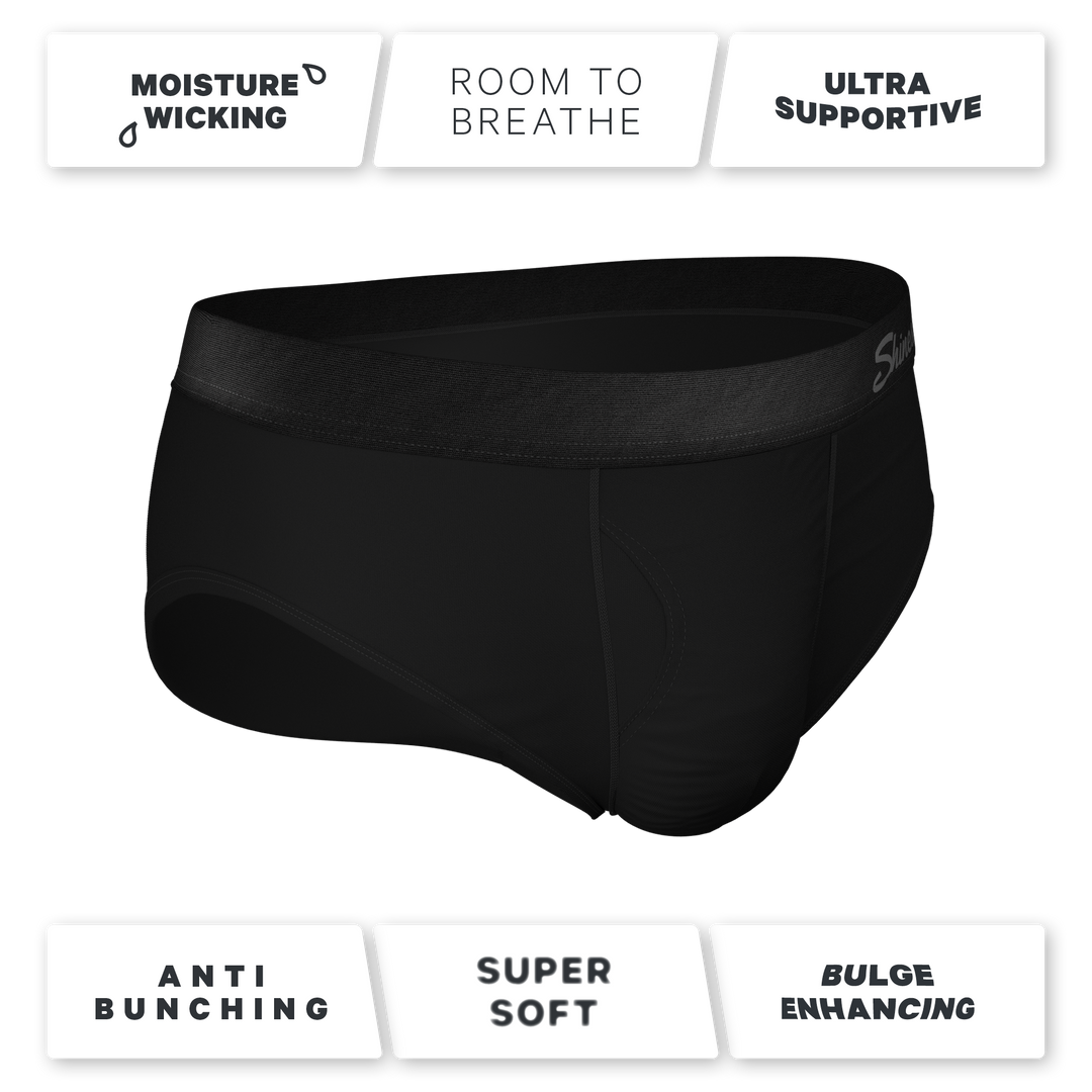 The Threat Level Midnight Black Briefs | Ball Hammock® Pouch Underwear