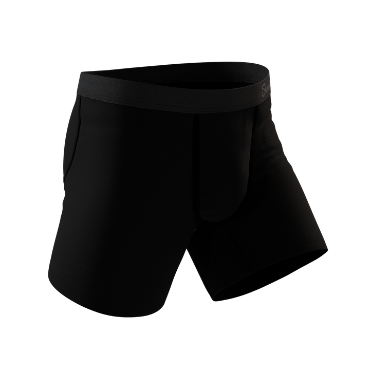 Shinesty The Threat Level Midnight: Black XTREME Fart Proof Ball Hammock® Boxer