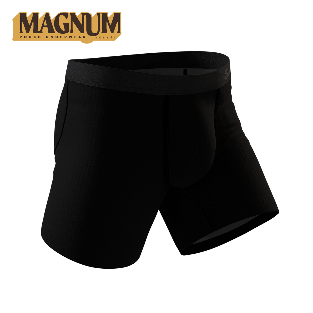 Threat Level Midnight: Black Ball Hammock® Magnum Big Pouch Boxer Briefs
