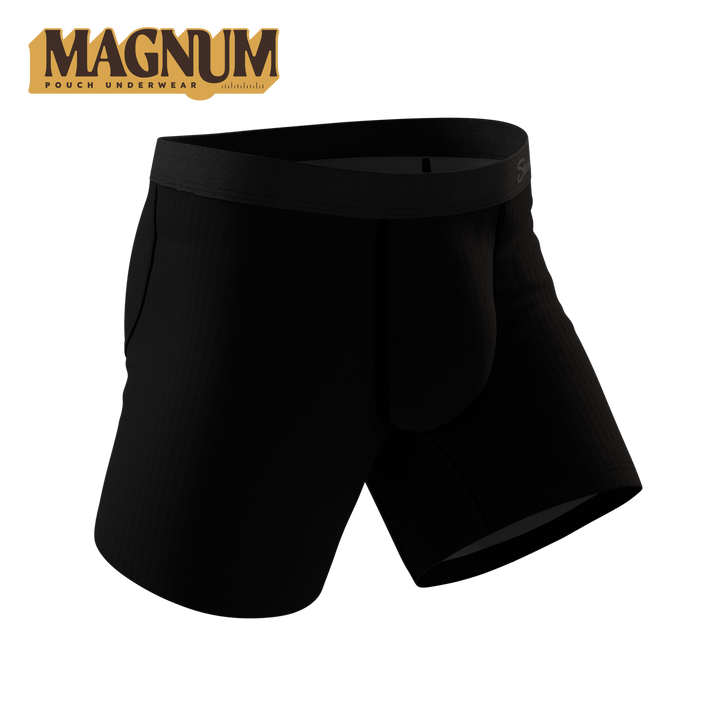 Threat Level Midnight: Black Ball Hammock® Magnum Big Pouch Boxer Briefs