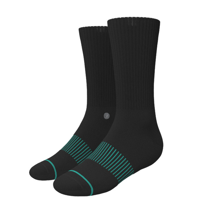 The Threat Level Midnight | Black Stay Weird Heel Hammock™ Crew Socks