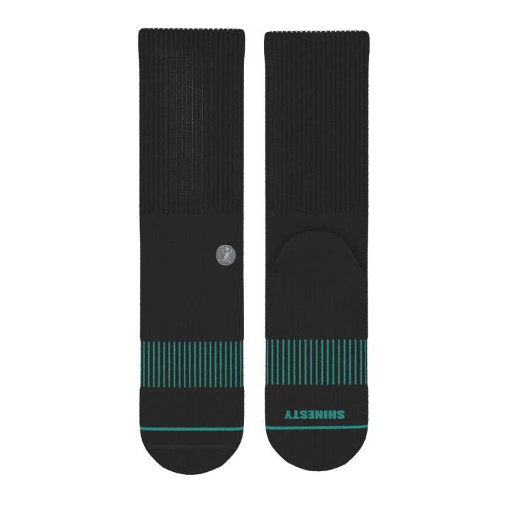 The Threat Level Midnight | Black Stay Weird Heel Hammock™ Crew Socks