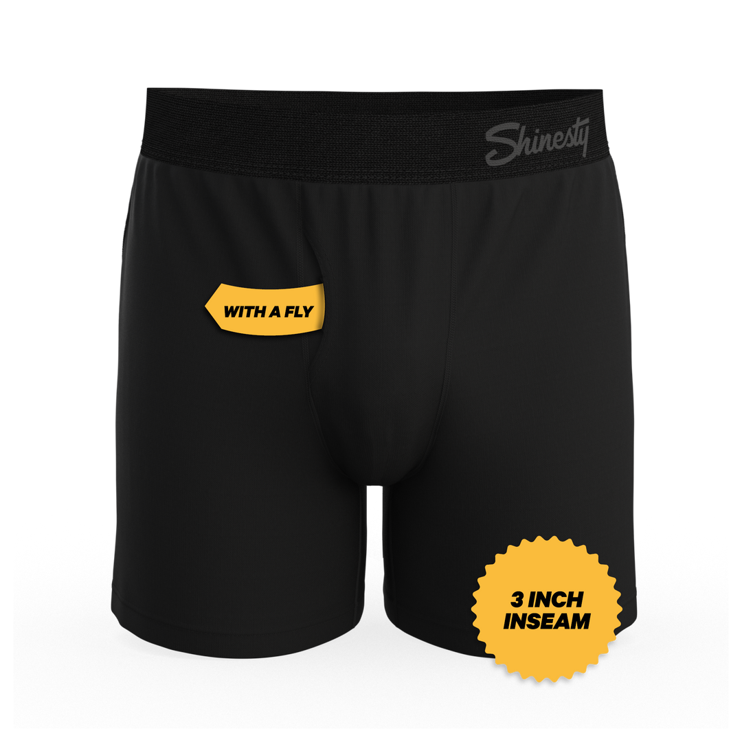 Shinesty "Threat Level Midnight" Black Boxers - Classic Solid