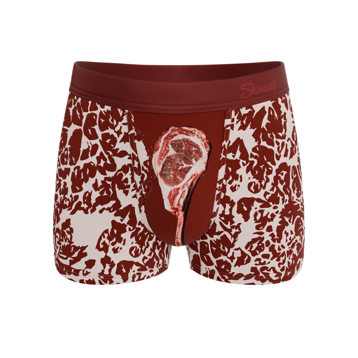 Shinesty Tomahawk Ball Hammock® Pouch Trunks | Marbled Meat Print
