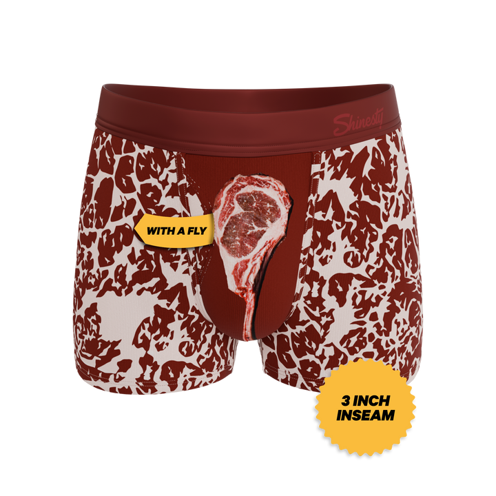 Shinesty Tomahawk Ball Hammock® Pouch Trunks | Marbled Meat Print