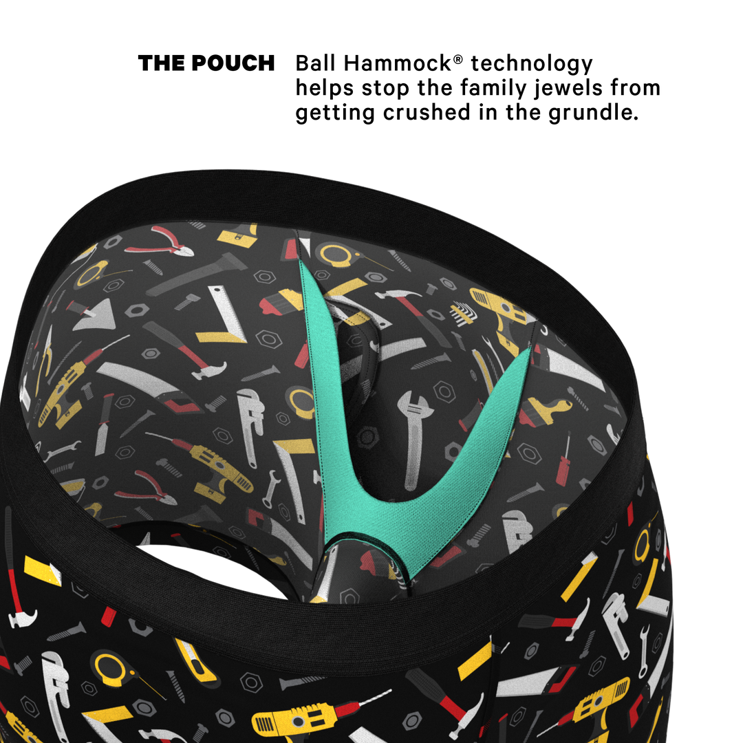 The Tool Belt Hammer and Tools Boxer Briefs with Ball Hammock® Pouch & Fly