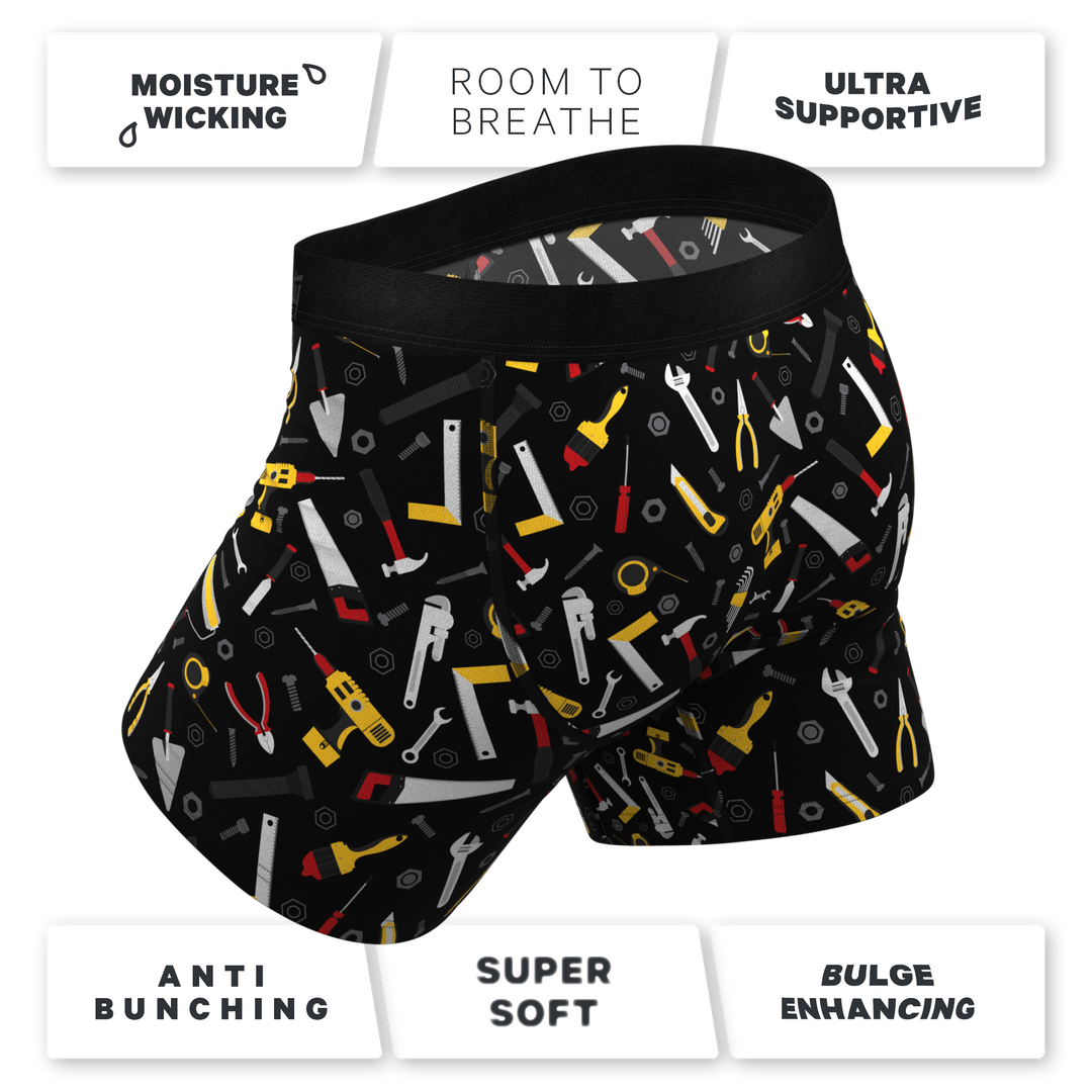 The Tool Belt Hammer and Tools Boxer Briefs with Ball Hammock® Pouch & Fly
