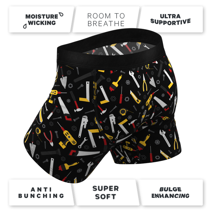 The Tool Belt Hammer and Tools Boxer Briefs with Ball Hammock® Pouch & Fly