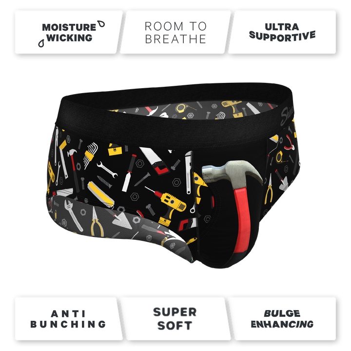 The Tool Belt Briefs | Hammer and Tools Ball Hammock® Pouch Underwear