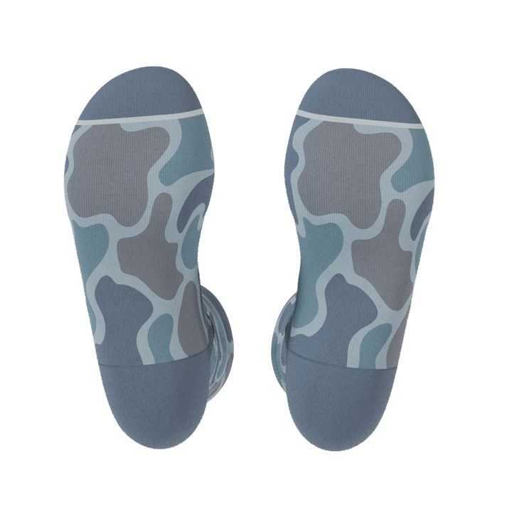 Shinesty Trail Runner Men’s Crew Socks - Grey Camo Cushioned Running Socks with Heel Hammock™ Support