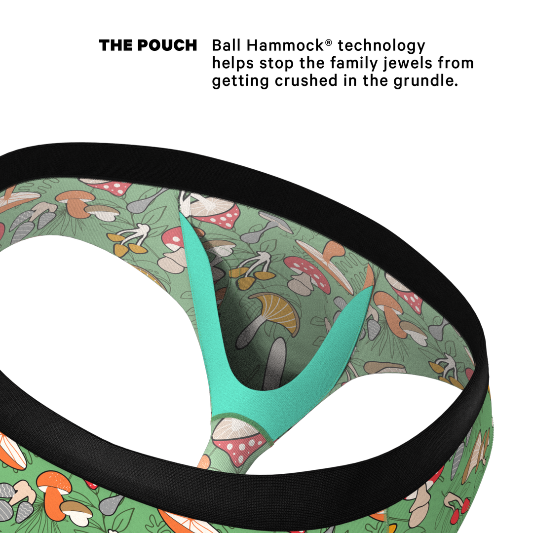 The Trip Advisor Mushroom Ball Hammock® Briefs - Shinesty Pouch Underwear