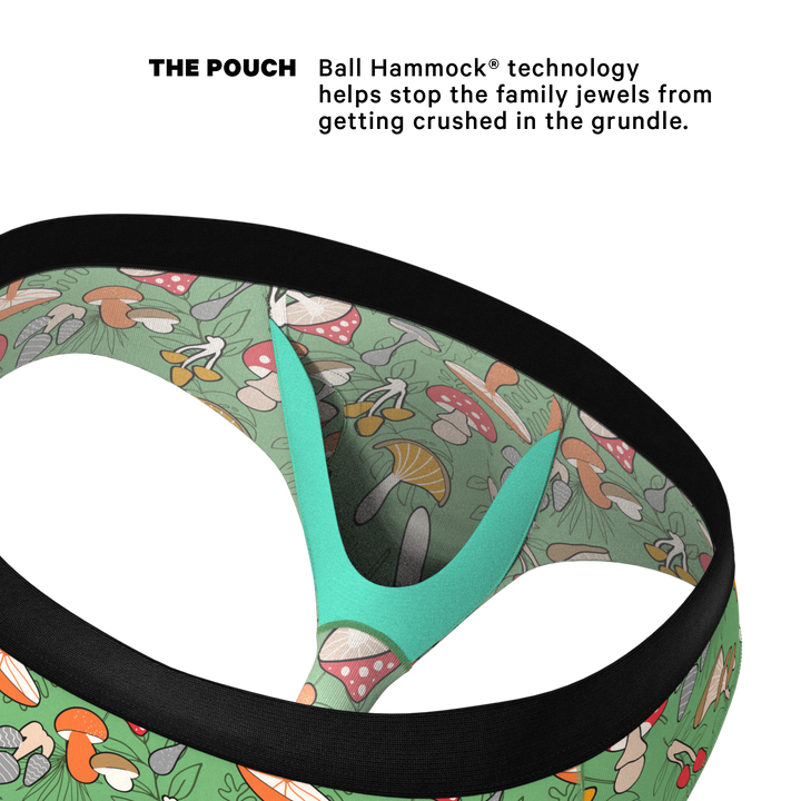 The Trip Advisor Mushroom Ball Hammock® Briefs - Shinesty Pouch Underwear