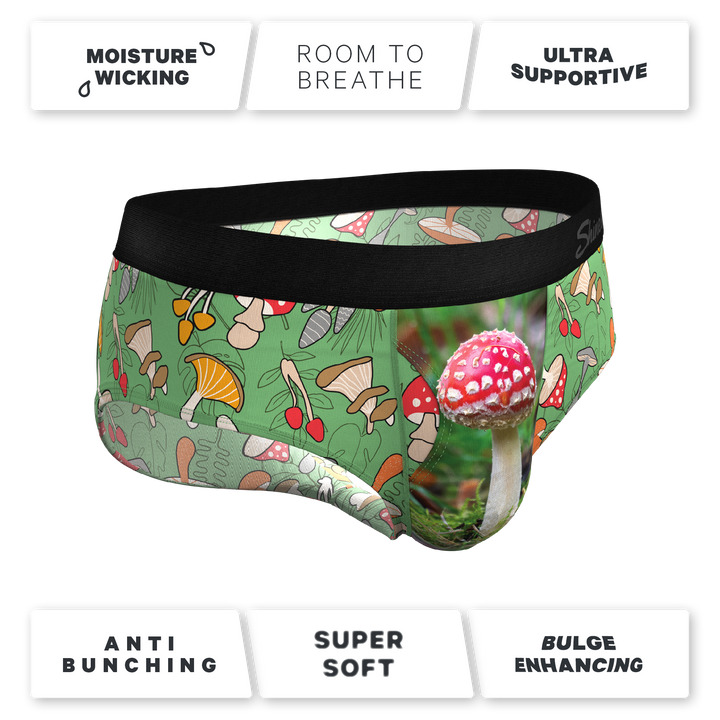 The Trip Advisor Mushroom Ball Hammock® Briefs - Shinesty Pouch Underwear