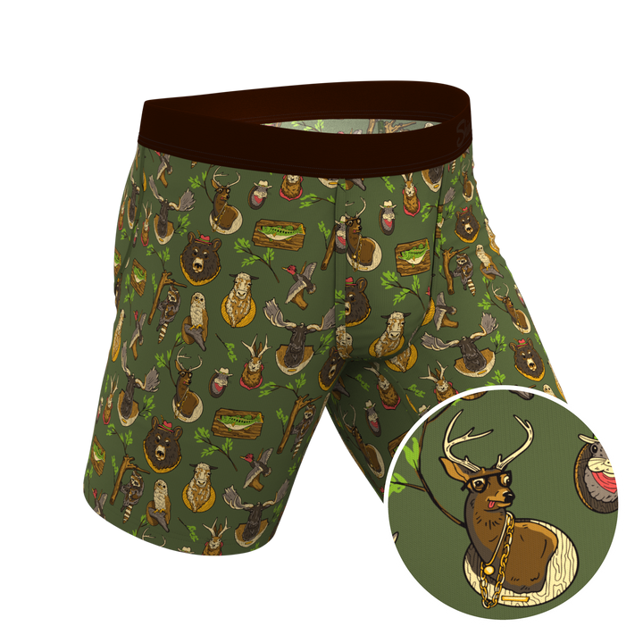 Shinesty "The Trophy Life" Taxidermy Long Leg Ball Hammock® Pouch Underwear With Fly