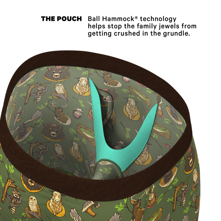 Shinesty "The Trophy Life" Taxidermy Long Leg Ball Hammock® Pouch Underwear With Fly