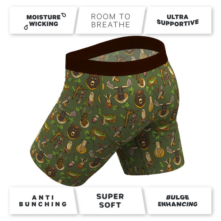 Shinesty "The Trophy Life" Taxidermy Long Leg Ball Hammock® Pouch Underwear With Fly