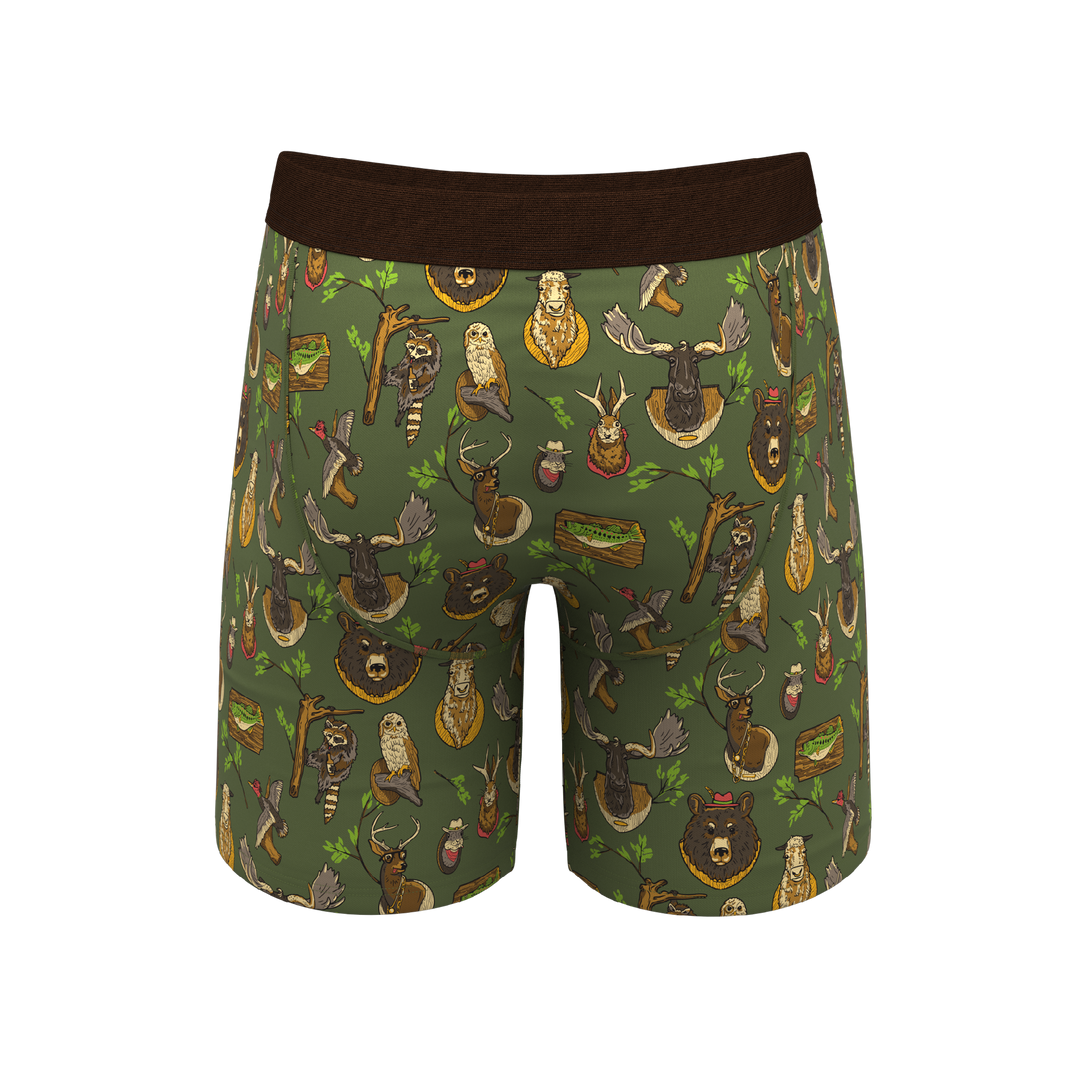 Shinesty "The Trophy Life" Taxidermy Long Leg Ball Hammock® Pouch Underwear With Fly