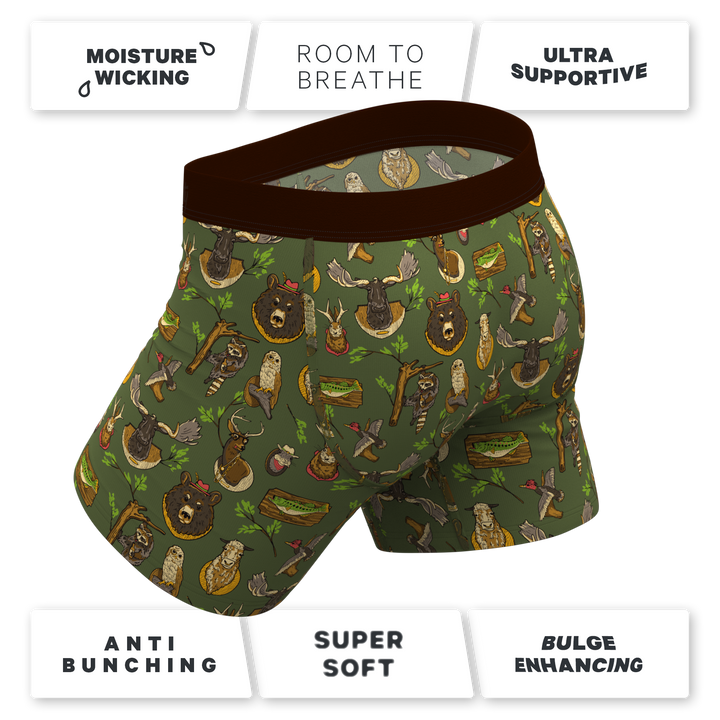 Shinesty "The Trophy Life" Taxidermy Ball Hammock® Pouch Boxer Briefs (Standard Length)