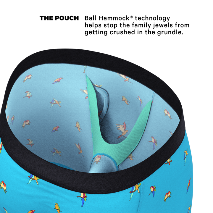 The Tweet Yourself Long Leg Boxer Briefs | Parrot Ball Hammock® Pouch with Fly