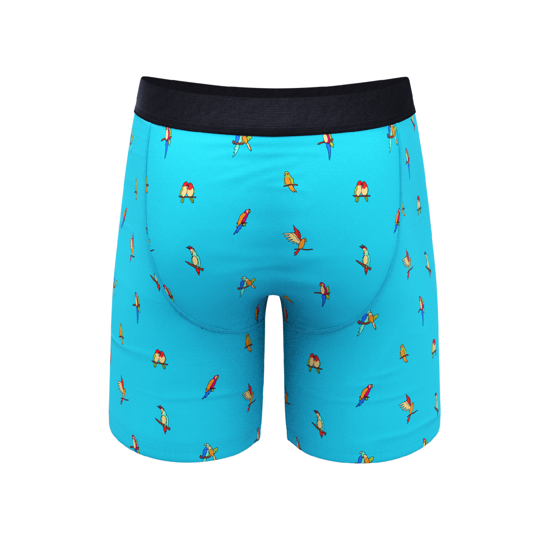 The Tweet Yourself Long Leg Boxer Briefs | Parrot Ball Hammock® Pouch with Fly