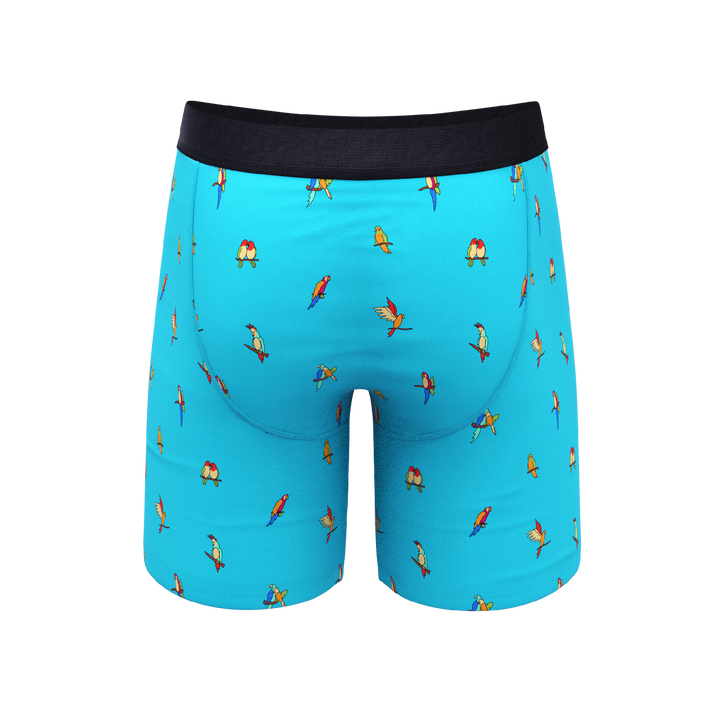The Tweet Yourself Long Leg Boxer Briefs | Parrot Ball Hammock® Pouch with Fly