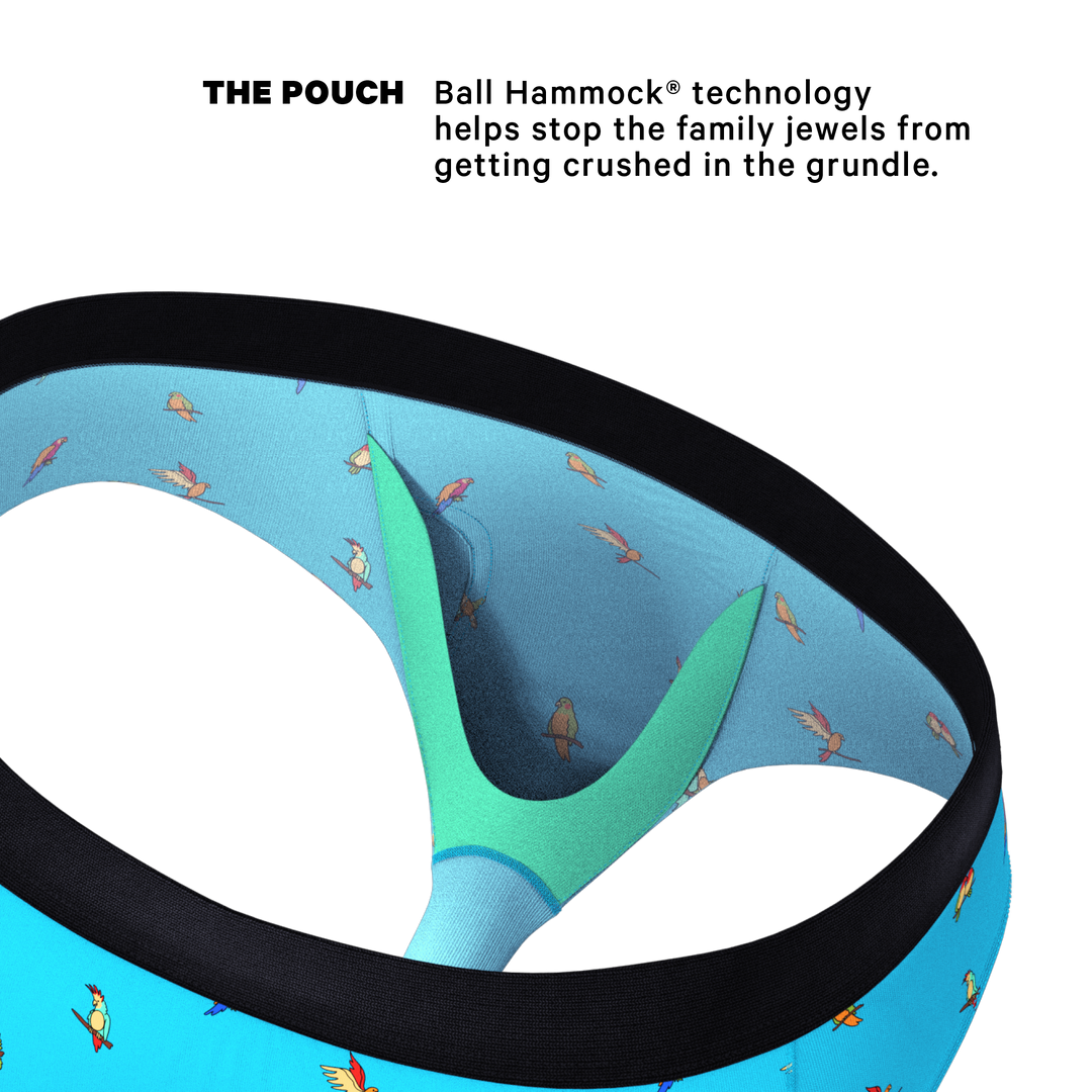 Shinesty "Tweet Yourself" Parrot Ball Hammock® Pouch Briefs - Tropical