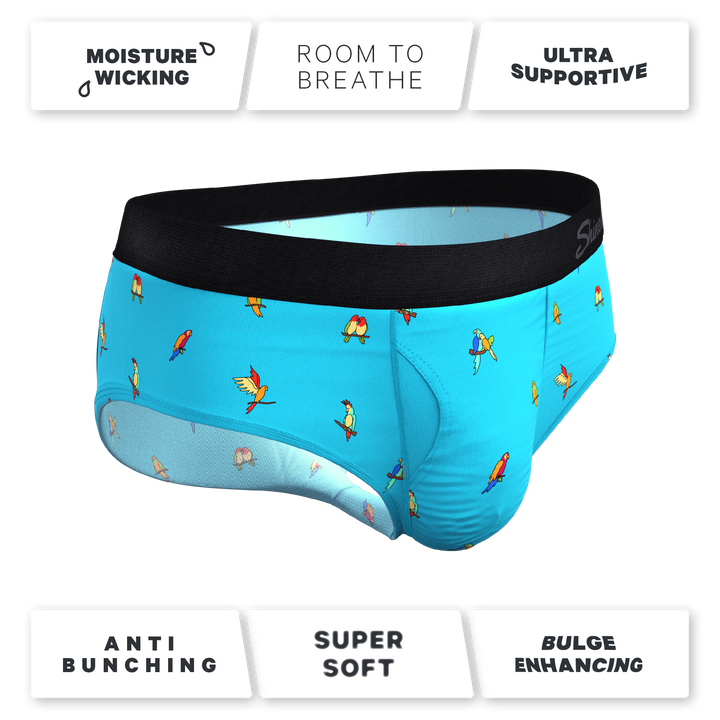 Shinesty "Tweet Yourself" Parrot Ball Hammock® Pouch Briefs - Tropical