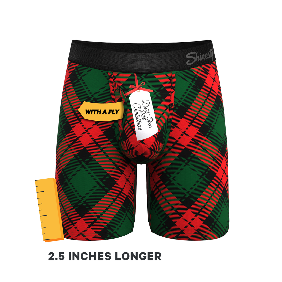 Shinesty "Under the Mantel" Christmas Gift Long Leg Ball Hammock® Pouch Boxer w/ Fly