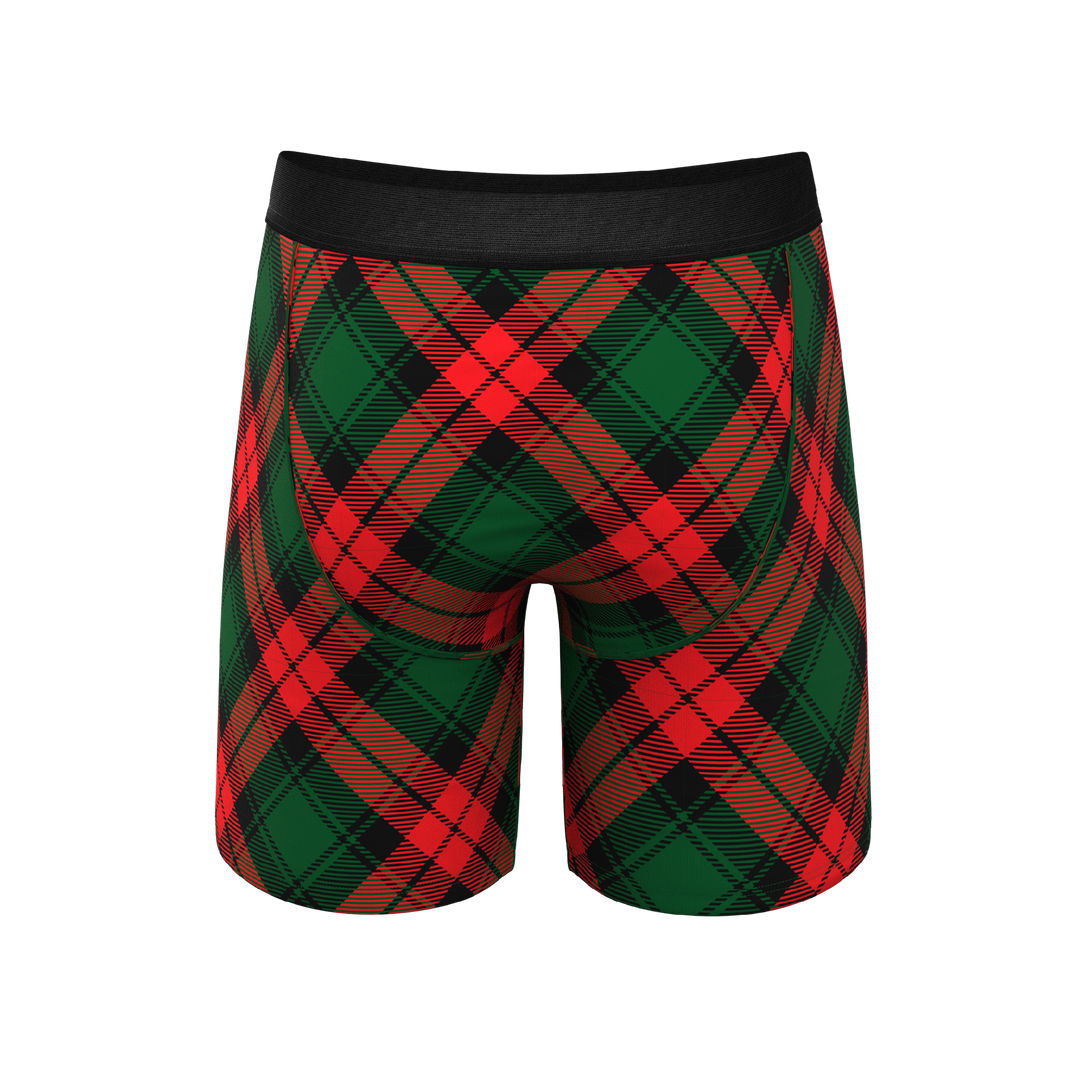 Shinesty "Under the Mantel" Christmas Gift Long Leg Ball Hammock® Pouch Boxer w/ Fly