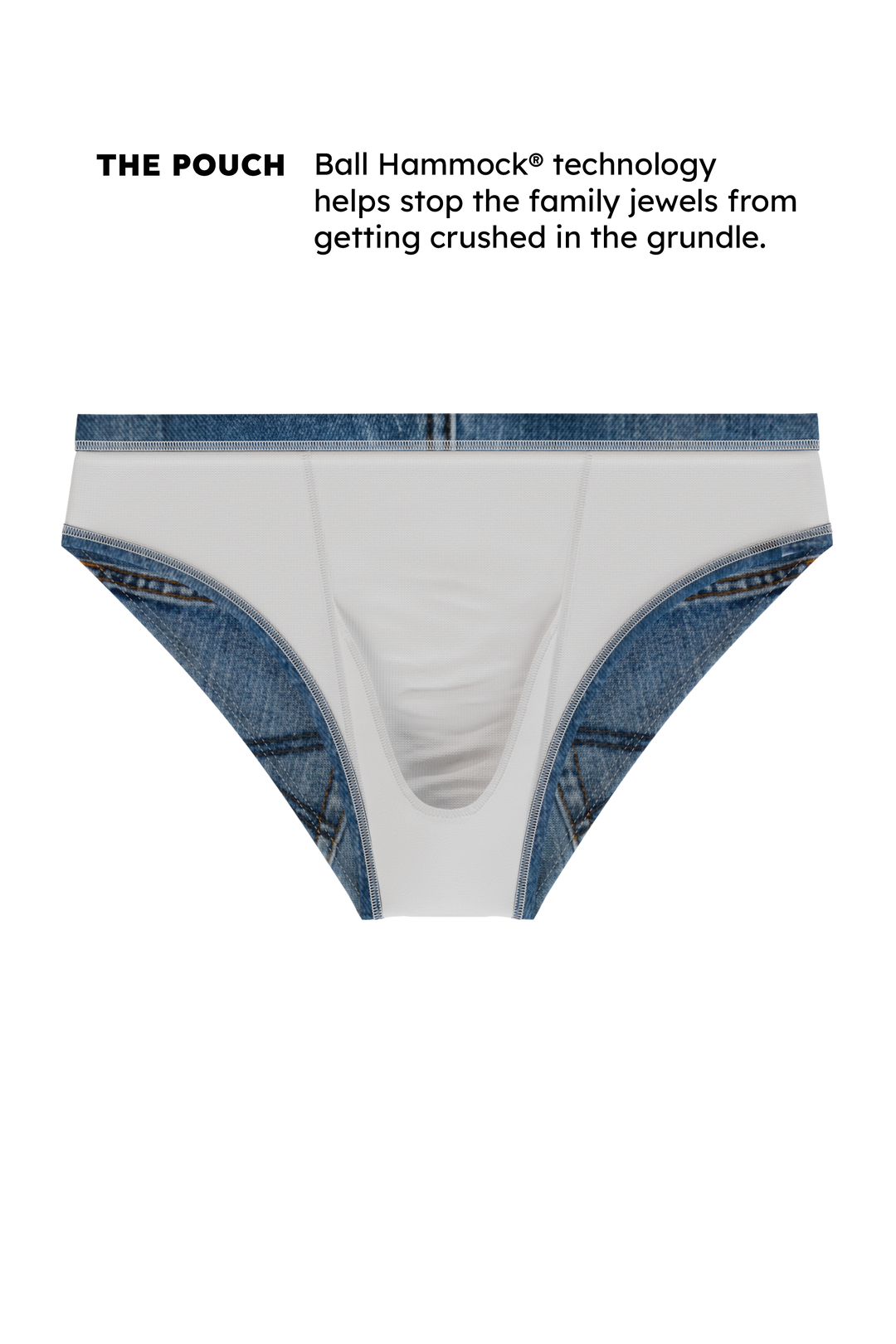 The Ranch Hand | Western Denim Ball Hammock® Pouch Swim Briefs